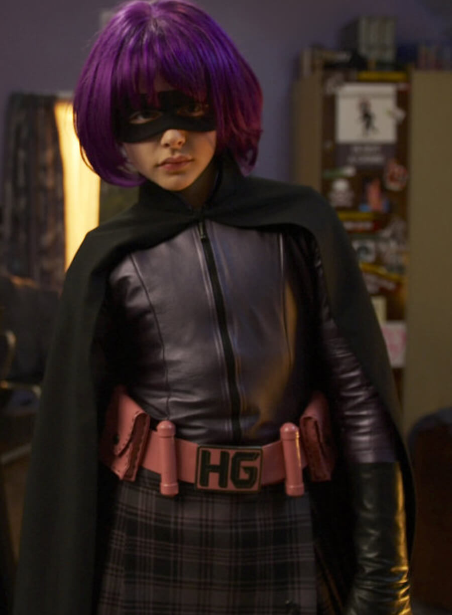 Harpoon Chlo� Grace Moretz Hit-Girl Inspired Purple Faux Leather or Real Leather Costume Jacket - Kick-Ass Style