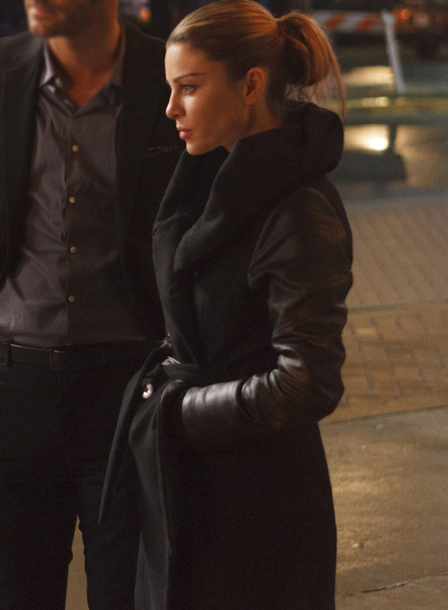 Harpoon Chloe Decker Inspired Black Coat - Lucifer S01 Style