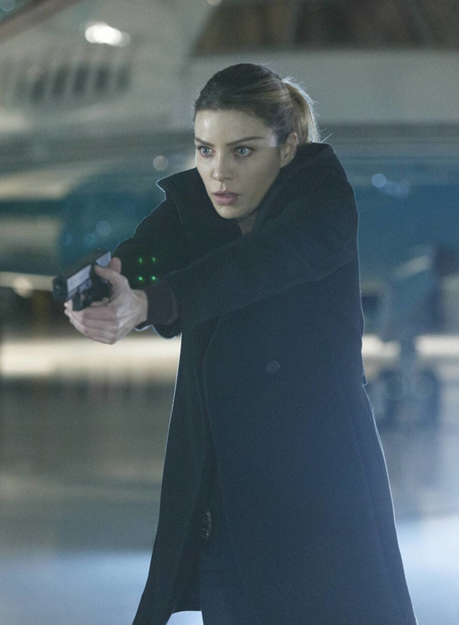 Harpoon Chloe Decker Inspired Black Coat - Lucifer S01 Style