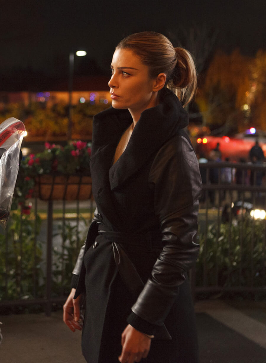 Harpoon Chloe Decker Inspired Black Coat - Lucifer S01 Style