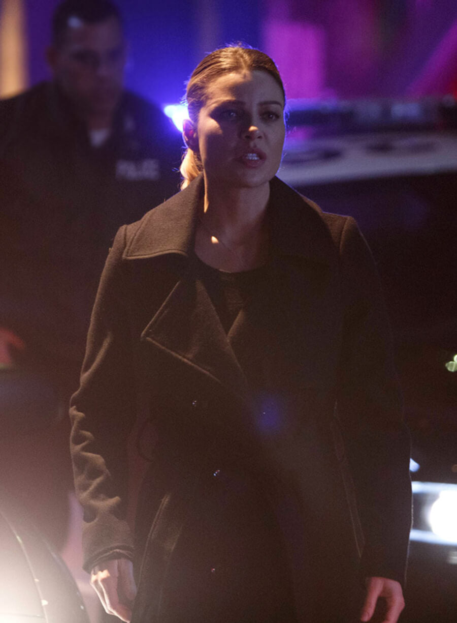 Harpoon Chloe Decker Inspired Black Coat - Lucifer S01 Style