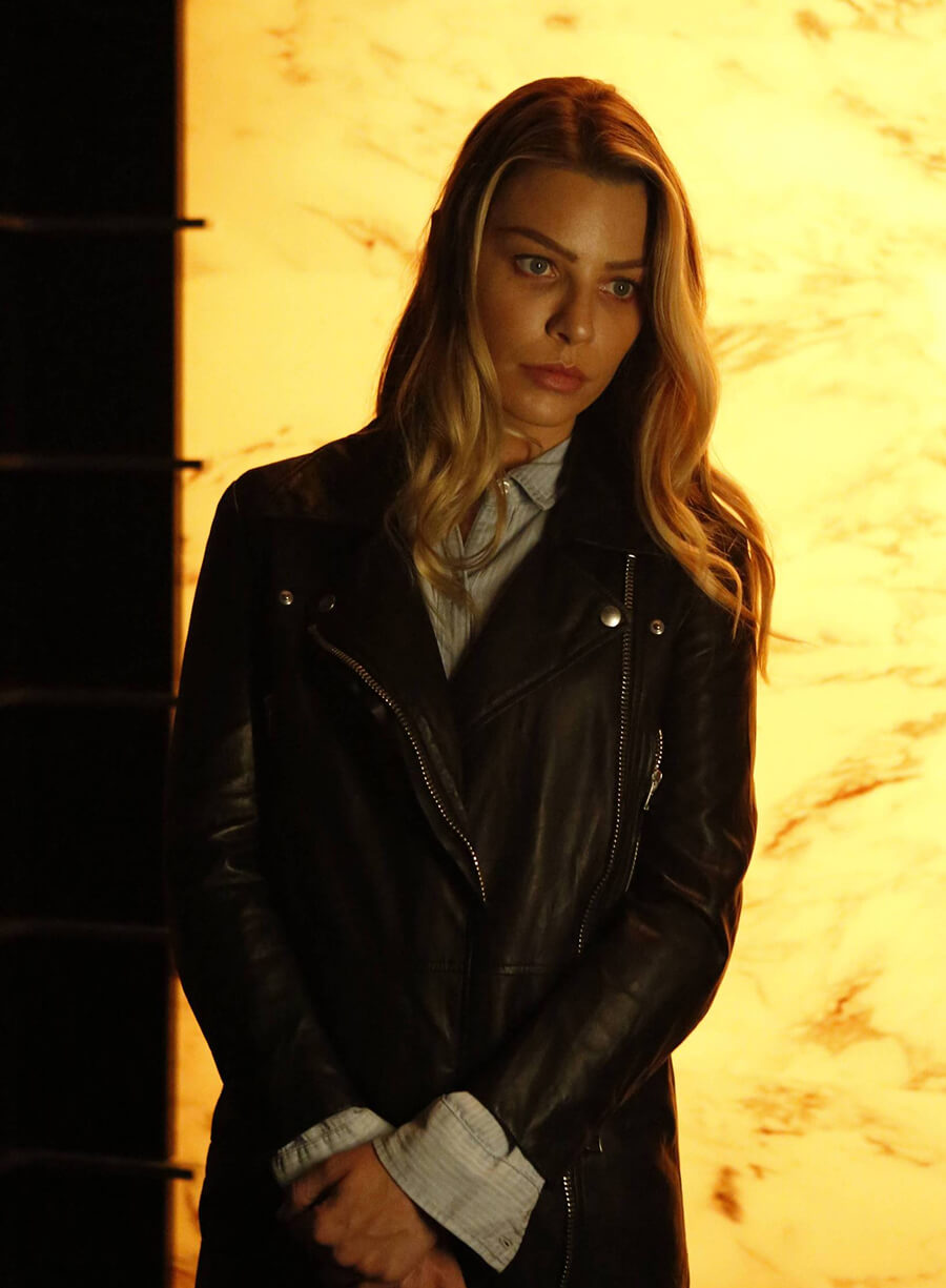 Harpoon Chloe Decker Inspired Black Biker Jacket - Lucifer S02 Style