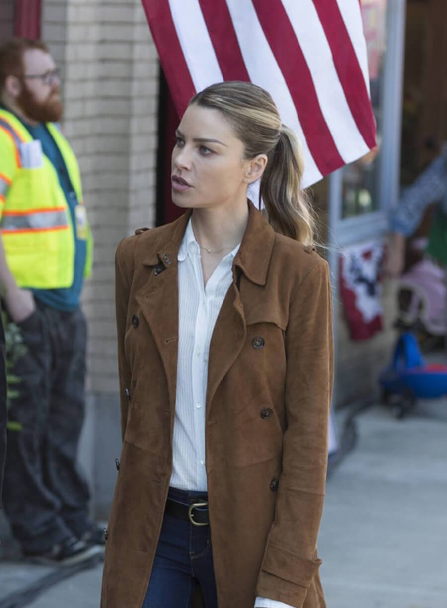 Harpoon Chloe Decker Inspired Brown Coat - Lucifer S02 Style