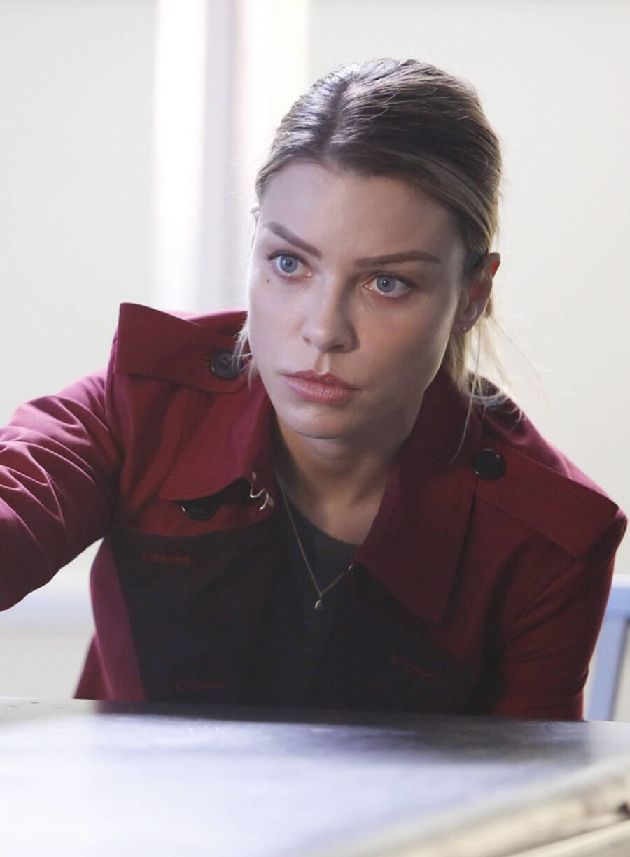 Harpoon Chloe Decker Inspired Red Coat - Lucifer S02 Style