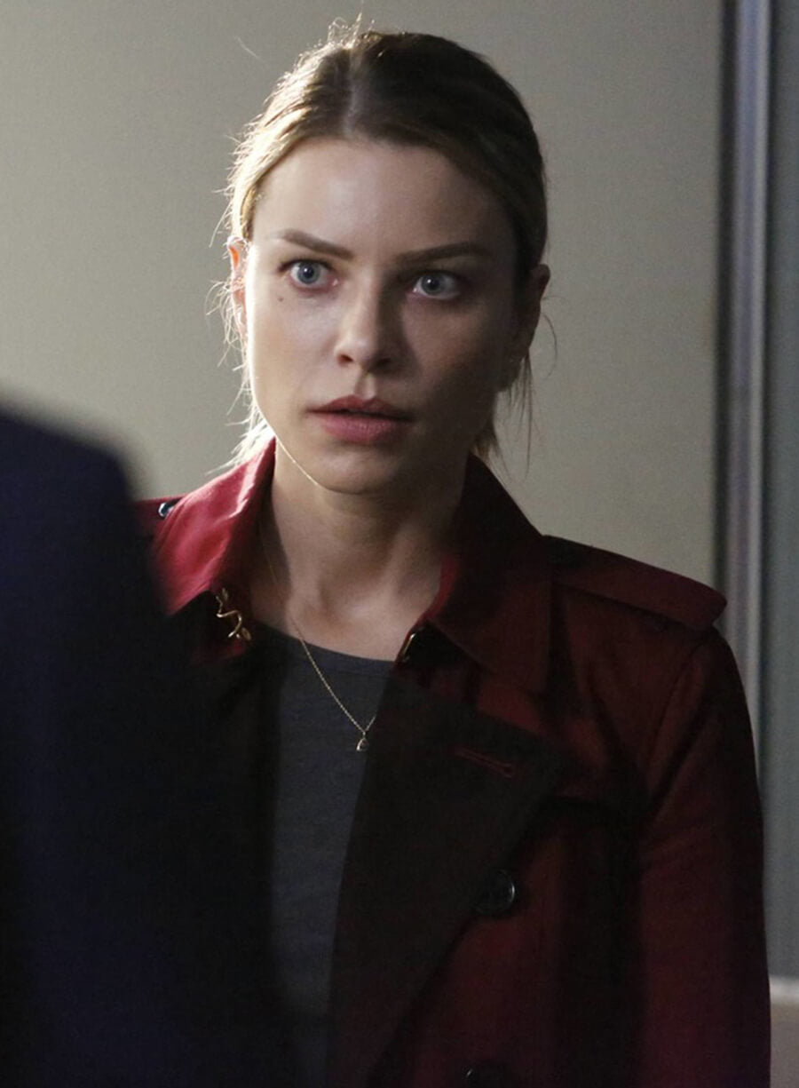 Harpoon Chloe Decker Inspired Red Coat - Lucifer S02 Style