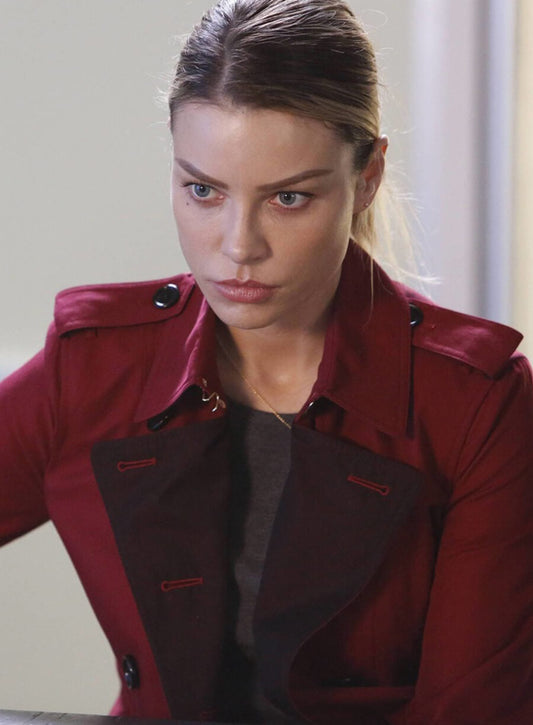 Harpoon Chloe Decker Inspired Red Coat - Lucifer S02 Style