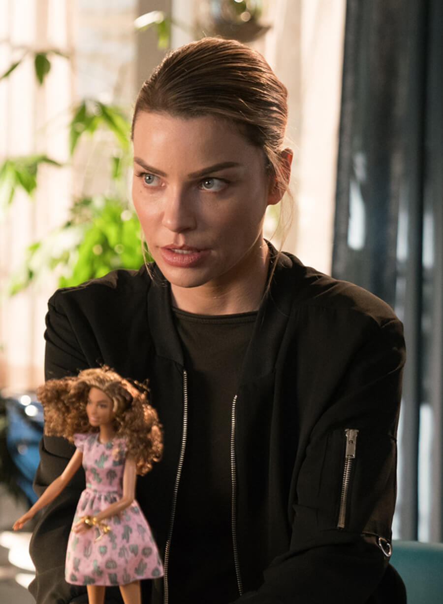 Harpoon Chloe Decker Inspired Black Bomber Jacket - Lucifer S03 Style