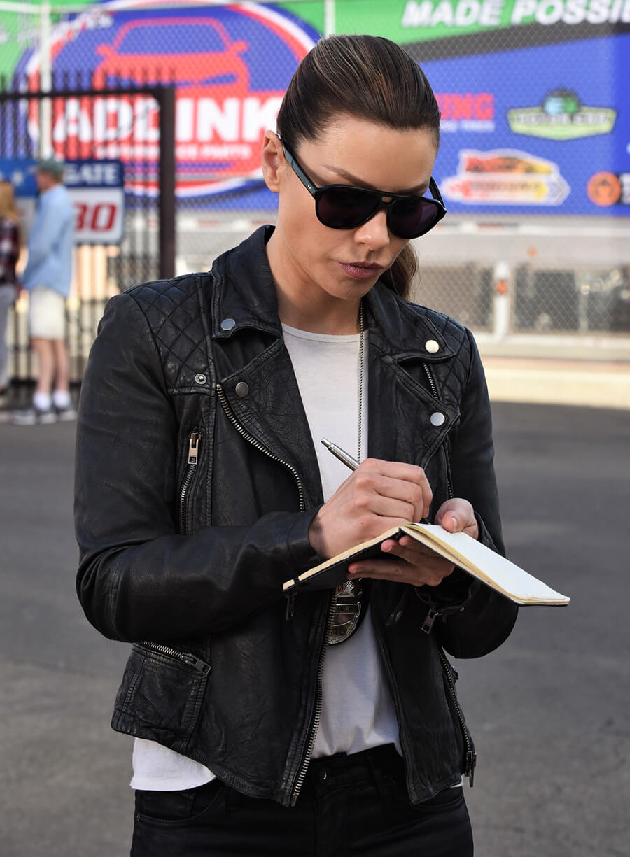 Harpoon Chloe Decker Inspired Black Biker Jacket - Lucifer S03 Style