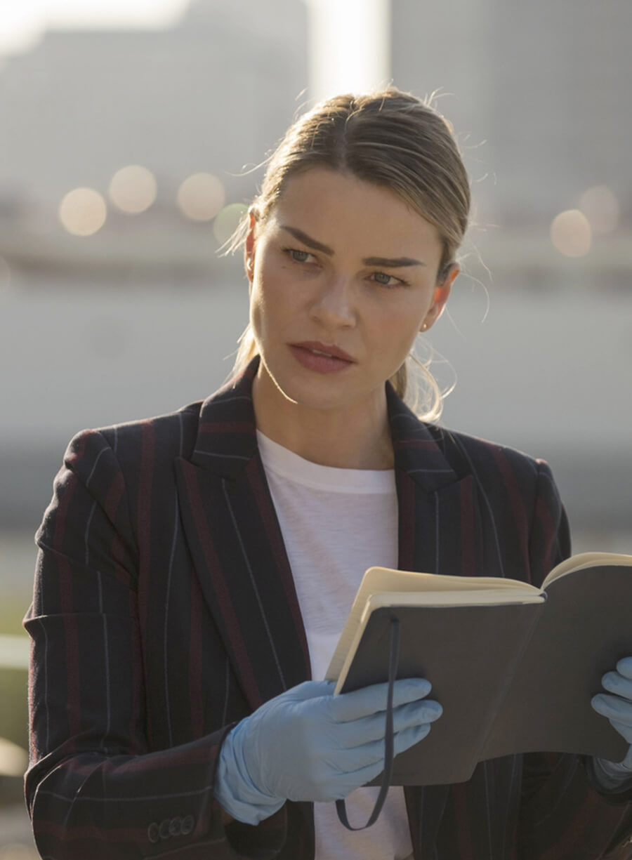 Harpoon Chloe Decker Inspired Black Leather Jacket - Lucifer S03 Style