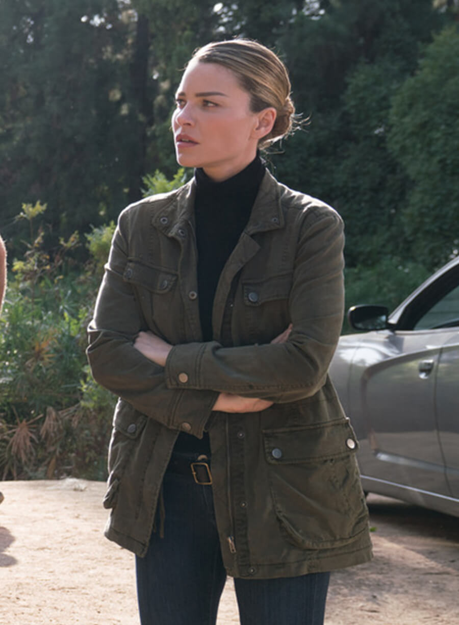 Harpoon Chloe Decker Inspired Military Green Cotton Jacket - Lucifer S03 Style