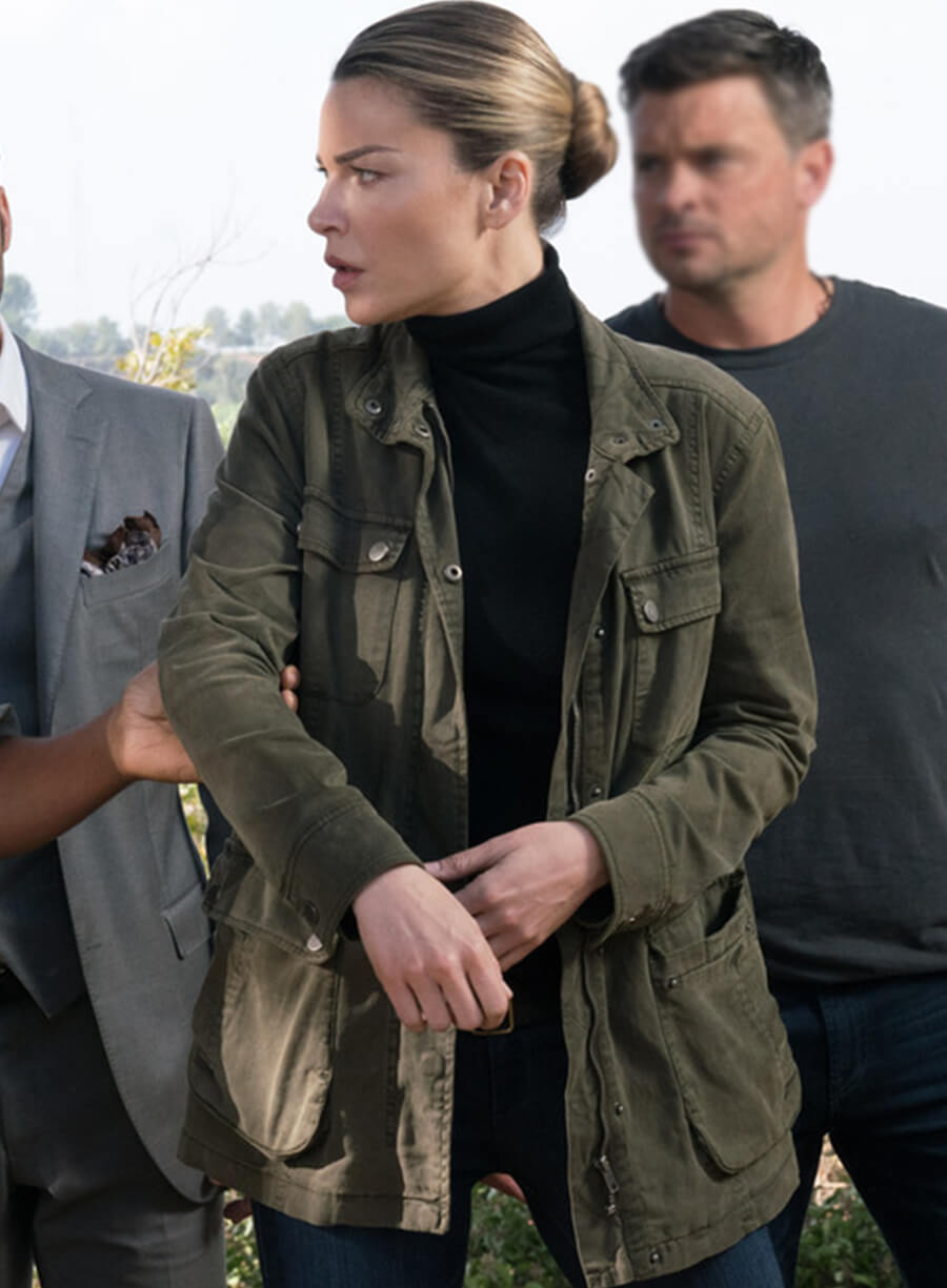 Harpoon Chloe Decker Inspired Military Green Cotton Jacket - Lucifer S03 Style