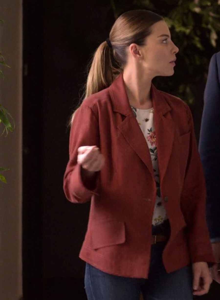 Harpoon Chloe Decker Inspired Brown Leather Jacket - Lucifer S04 Style