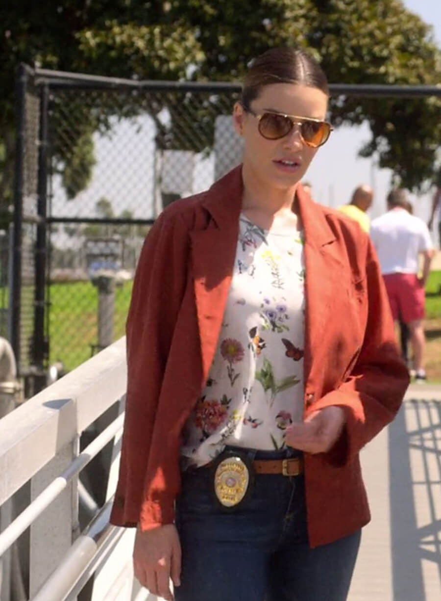 Harpoon Chloe Decker Inspired Brown Leather Jacket - Lucifer S04 Style