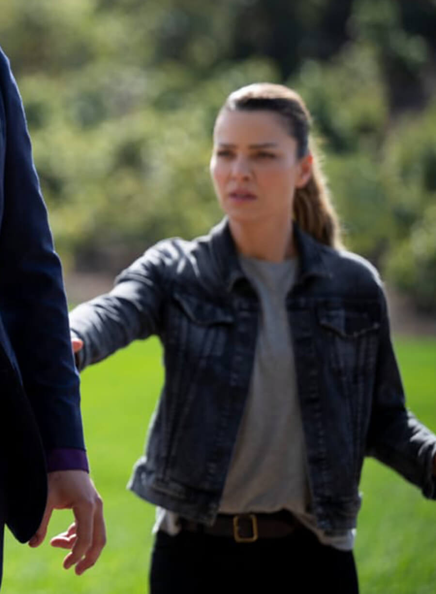 Harpoon Chloe Decker Inspired Blue Denim Jacket - Lucifer S06 Style