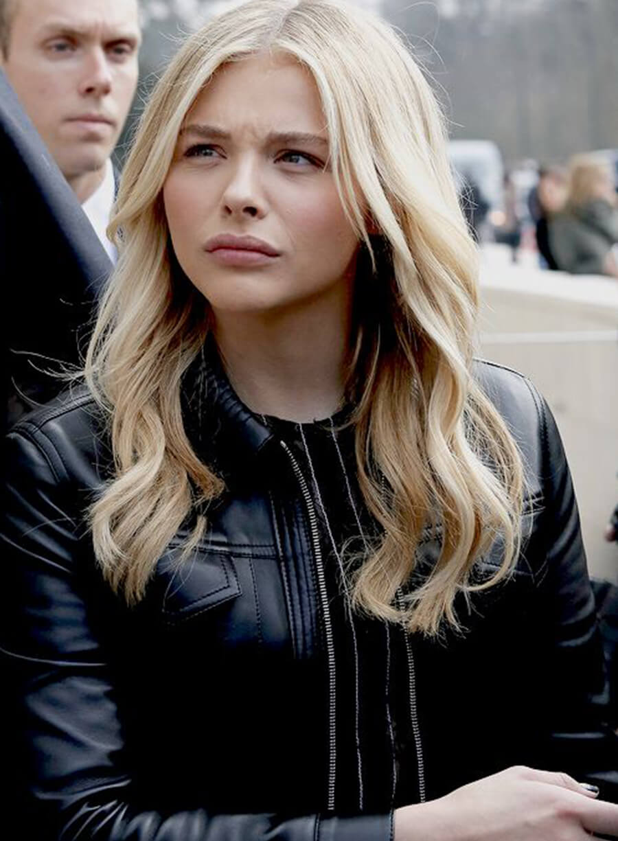 Harpoon Chlo� Grace Moretz PFW Inspired Black Leather Jacket