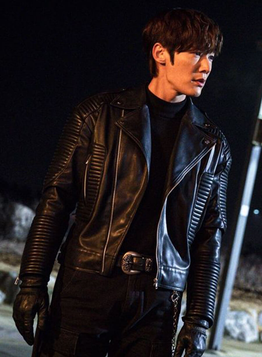 Harpoon Kang Ki-Beom Inspired Black Real Leather Leather Jacket - Rugal Style