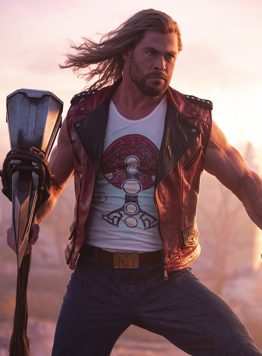 Harpoon Thor Inspired Red Leather Jacket - Thor Love and Thunder Style