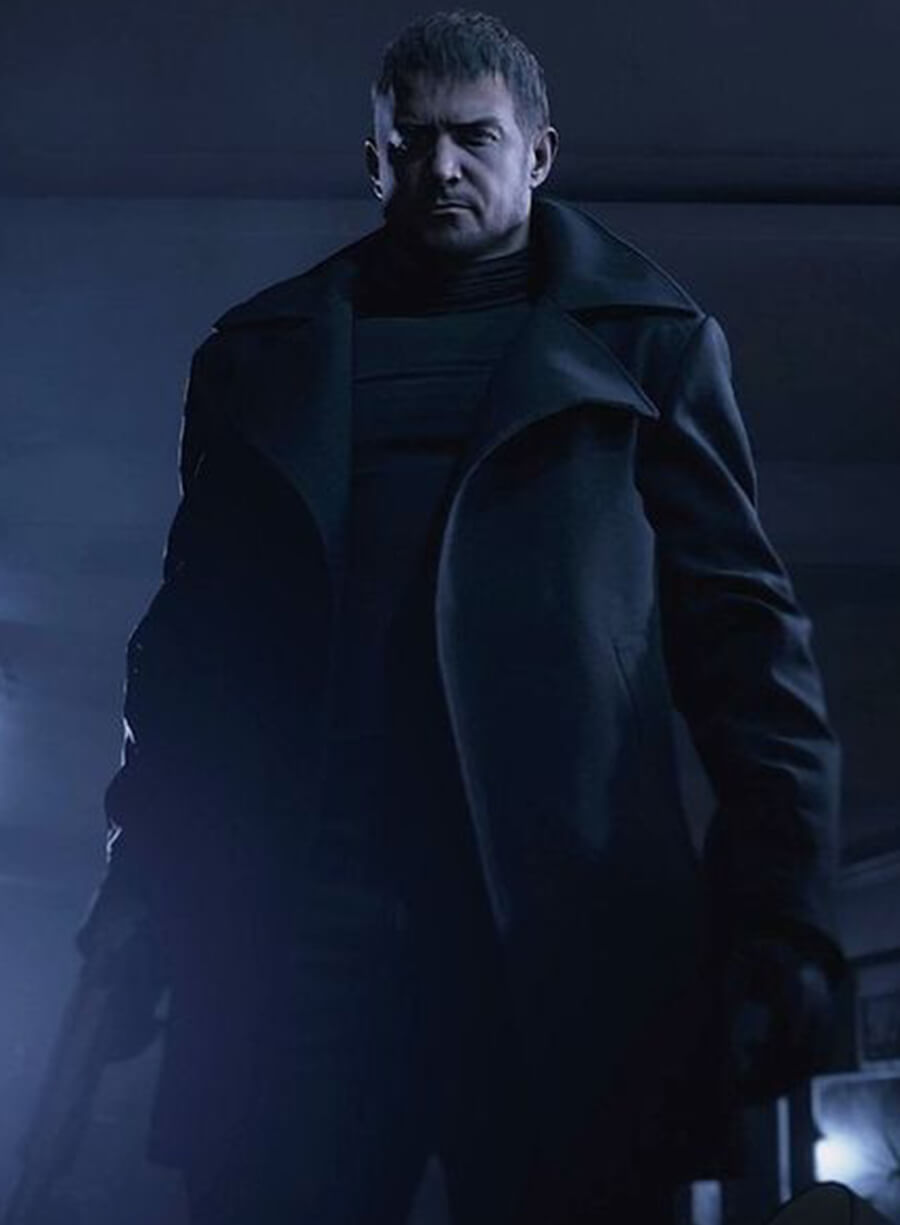 Harpoon Chris Redfield Inspired Black Coat - Resident Evil Village Style