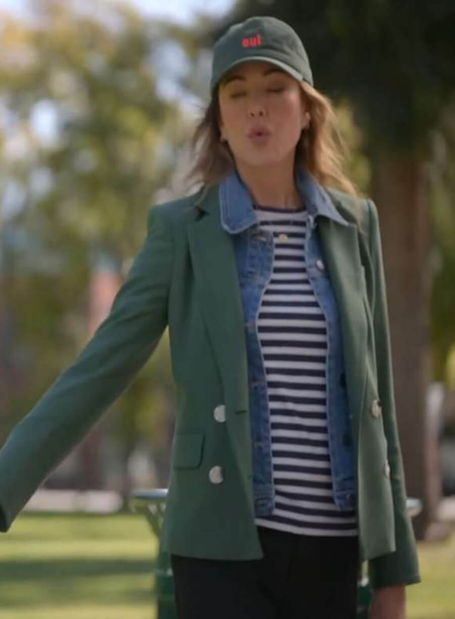 Christa Miller Shrinking S02 Green Blazer