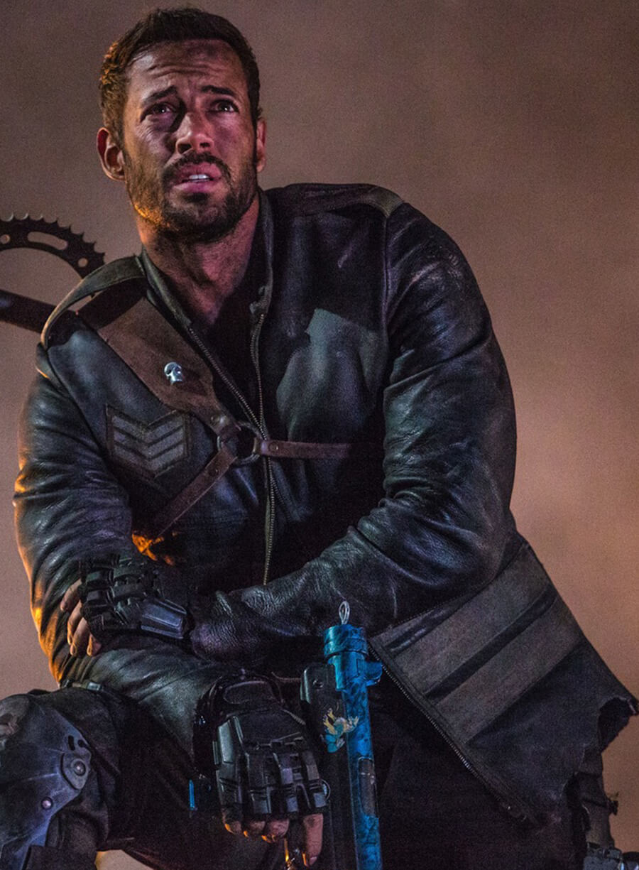 Harpoon Christian Inspired Black Real Leather Leather Jacket - Resident Evil: The Final Chapter Style