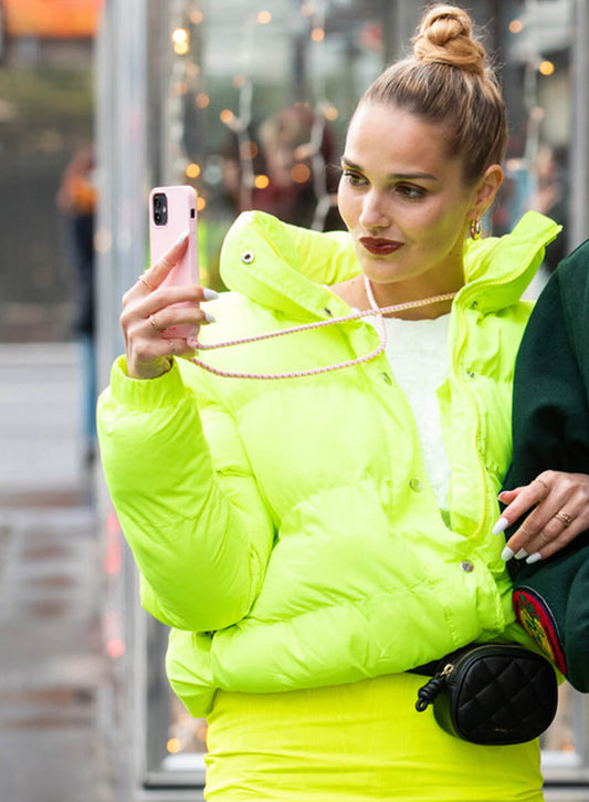 Harpoon Mel Inspired Chartreuse Green Hooded Jacket - Christmas Flow Style