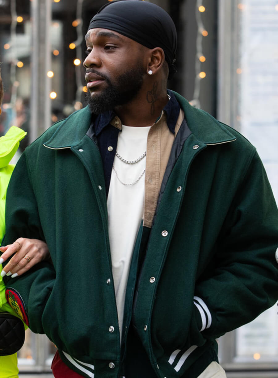 Harpoon Marcus Inspired Green Leather Jacket - Christmas Flow Style
