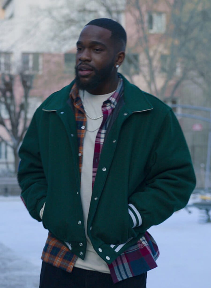 Harpoon Marcus Inspired Green Leather Jacket - Christmas Flow Style