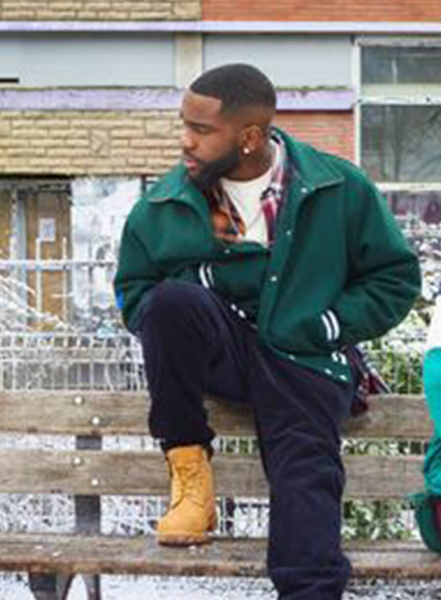 Harpoon Marcus Inspired Green Leather Jacket - Christmas Flow Style