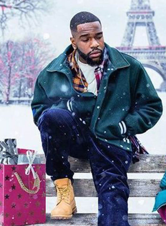 Harpoon Marcus Inspired Green Leather Jacket - Christmas Flow Style