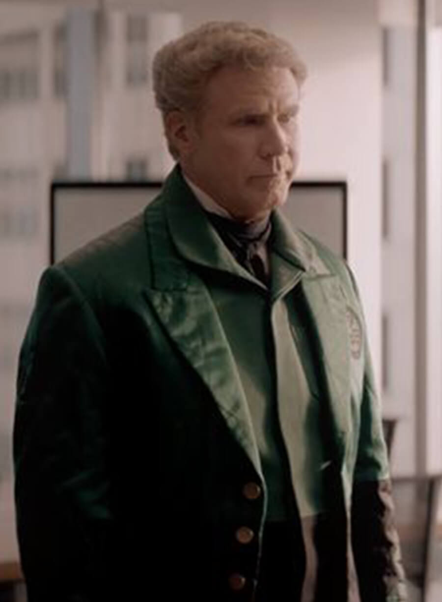 Harpoon Christmas Present Inspired Green Suiting Fabric Coat - Spirited Style