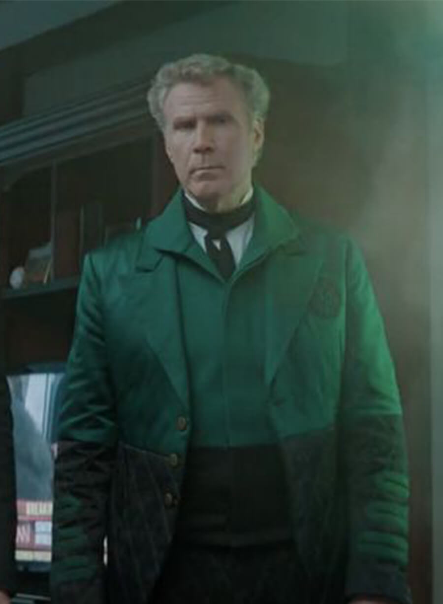 Harpoon Christmas Present Inspired Green Suiting Fabric Coat - Spirited Style