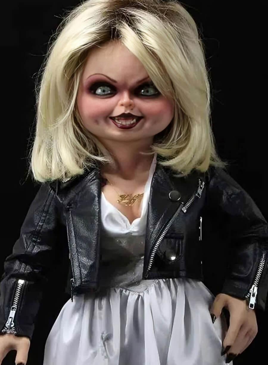 Harpoon Tiffany Valentine Inspired Black Real Leather Leather Jacket - Chucky Tv Series Style