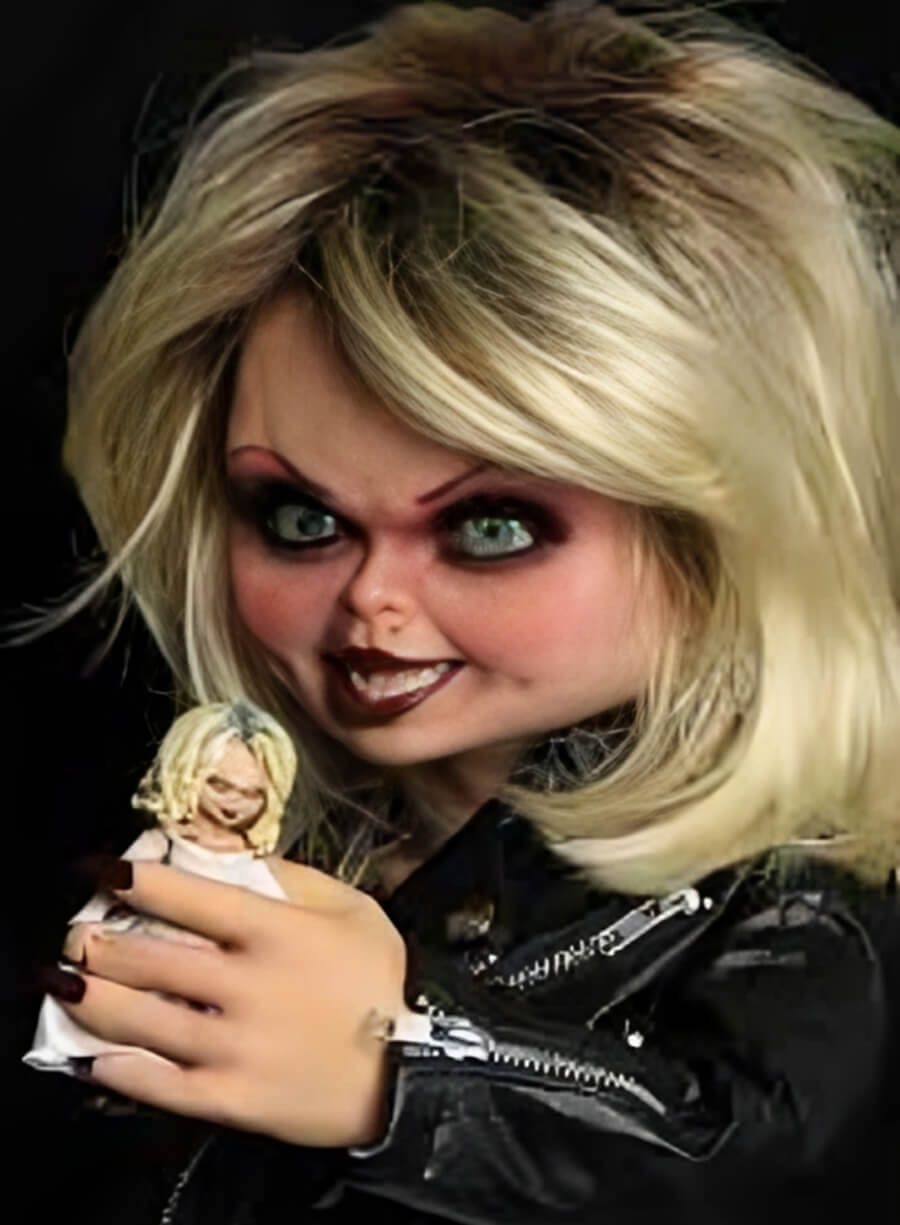 Harpoon Tiffany Valentine Inspired Black Real Leather Leather Jacket - Chucky Tv Series Style