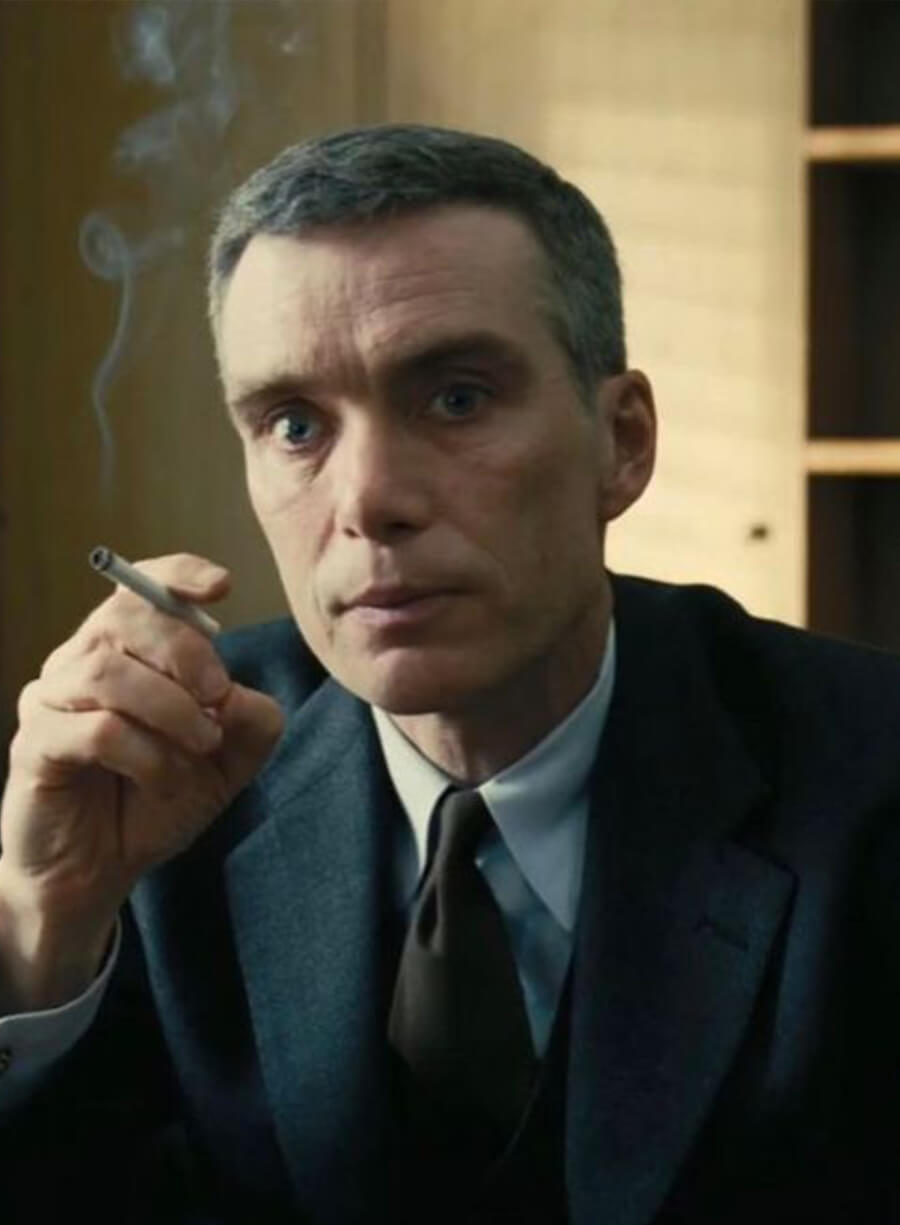 Harpoon Cillian Murphy Inspired Black Leather Jacket - Oppenheimer Style