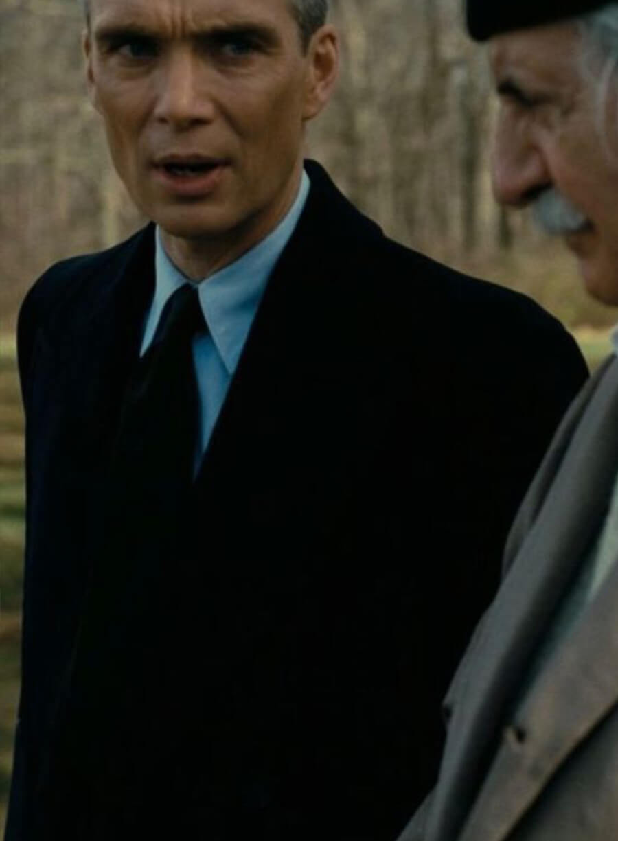 Harpoon Cillian Murphy Inspired Black Leather Jacket - Oppenheimer Style