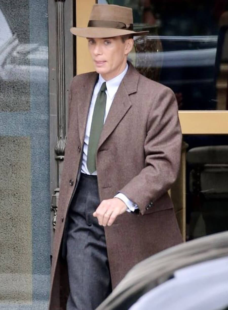 Harpoon Cillian Murphy Inspired Brown Coat - Oppenheimer Style