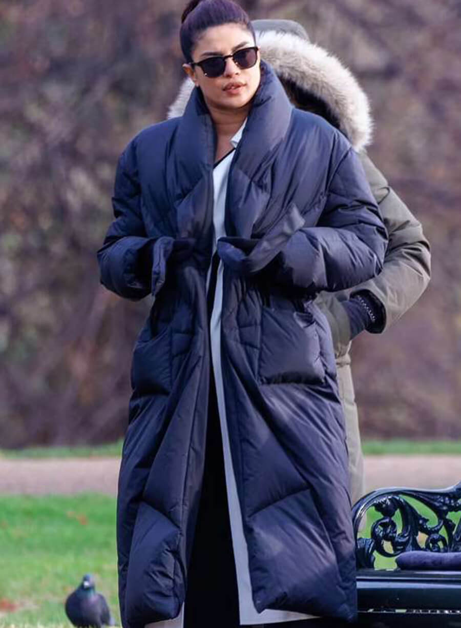 Harpoon Nadia Sinh Inspired Blue Parachute Fabric Coat - Citadel 2023 Style