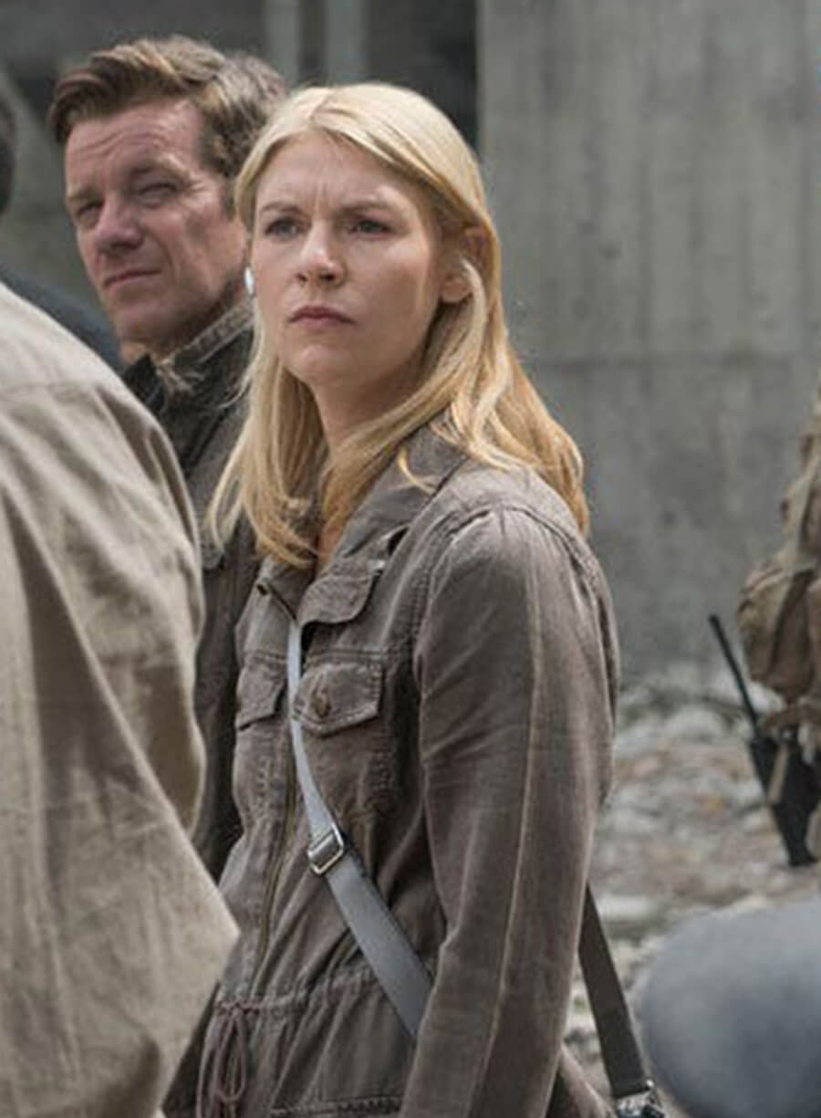 Harpoon Carrie Mathison Inspired Grey Cotton Jacket - Homeland Tv Series Style
