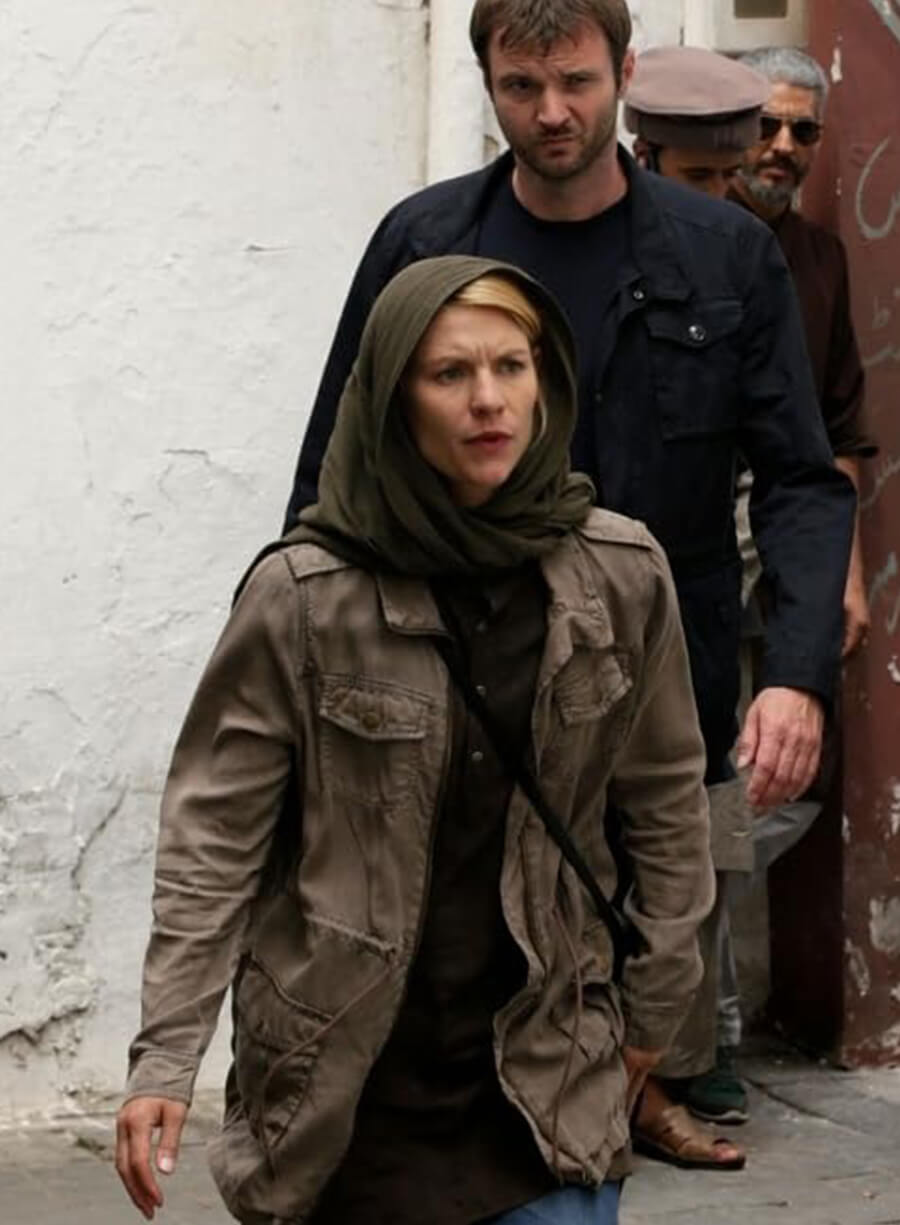 Harpoon Carrie Mathison Inspired Grey Cotton Jacket - Homeland Tv Series Style