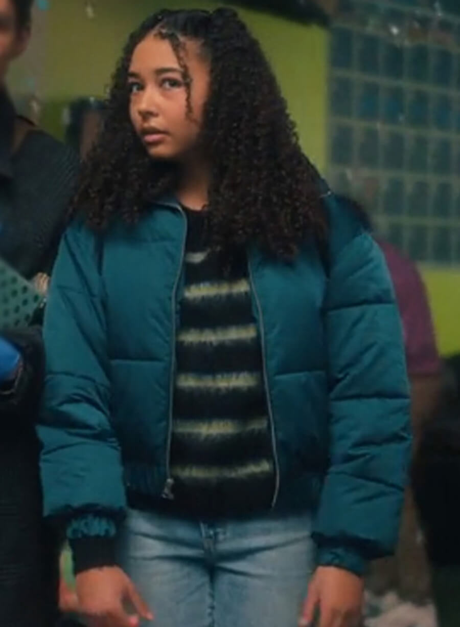 Harpoon Claire Hargreeves Inspired Green Leather Jacket - The Umbrella Academy Style
