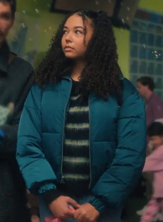 Harpoon Claire Hargreeves Inspired Green Leather Jacket - The Umbrella Academy Style