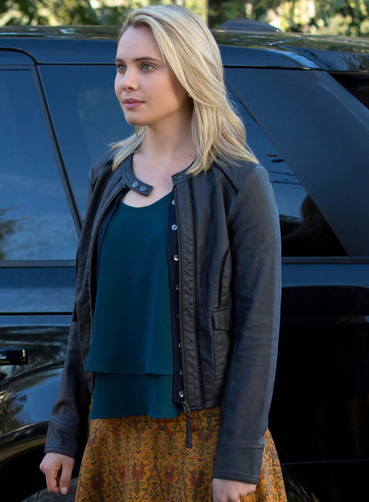 Harpoon Rebekah Mikaelson Inspired Blue Leather Jacket - The Originals Style