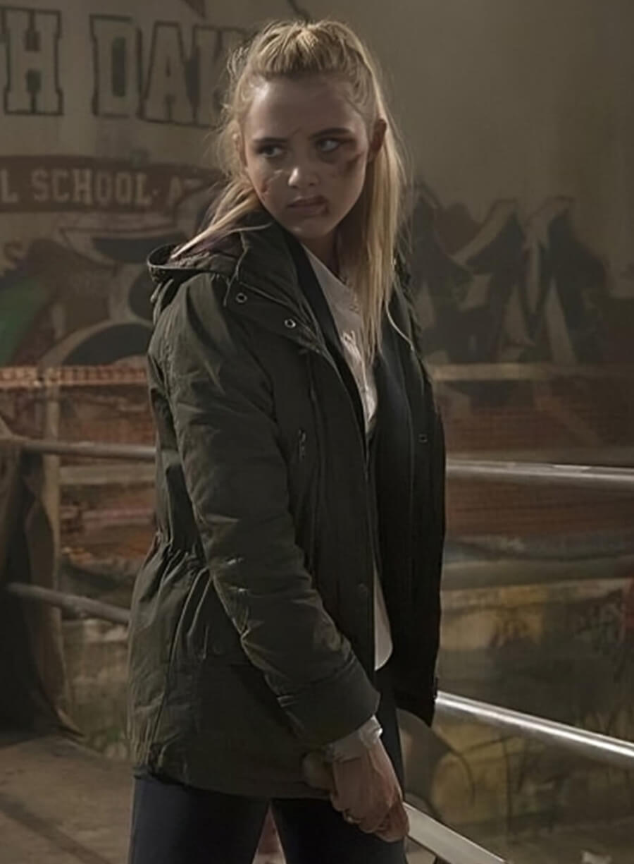 Harpoon Claire Novak Inspired Green Cotton Fabric Hooded Jacket - Supernatural Tv Series Style