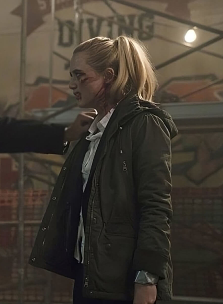 Harpoon Claire Novak Inspired Green Cotton Fabric Hooded Jacket - Supernatural Tv Series Style