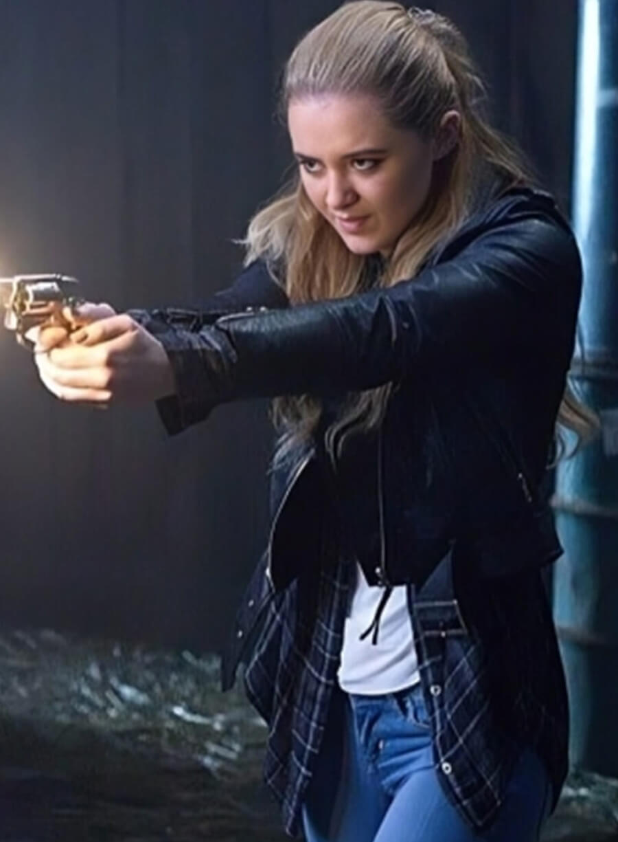 Harpoon Claire Novak Inspired Black Real Leather Biker Jacket - Supernatural Tv Series Style
