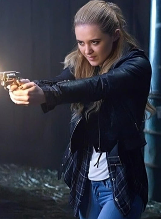 Harpoon Claire Novak Inspired Black Real Leather Biker Jacket - Supernatural Tv Series Style