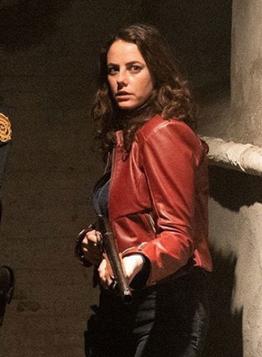 Harpoon Claire Redfield Inspired Red Leather Jacket - Resident Evil Style