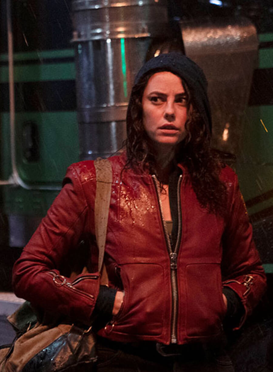 Harpoon Claire Redfield Inspired Red Leather Jacket - Resident Evil Style