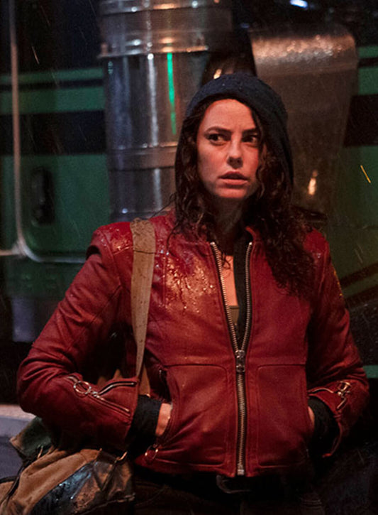 Harpoon Claire Redfield Inspired Red Leather Jacket - Resident Evil Style