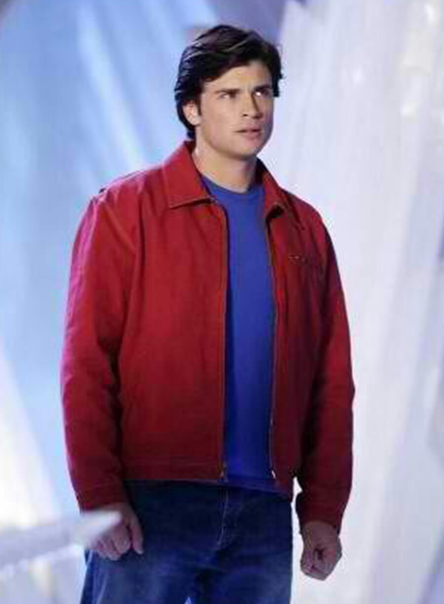Harpoon Clark Kent Inspired Red Cotton Fabric Cotton Jacket - Smallville Style